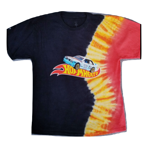 Travis Scott Jackboys Racing Tie Dye T-Shirt - Tie-Dye Black Travis Scott