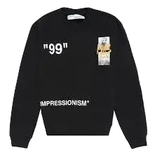OFF-WHITE SUMMER OVER CREWNECK - Black/White OFF-WHITE