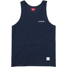 Supreme Rock Steady Tank Top - Navy - Used Supreme
