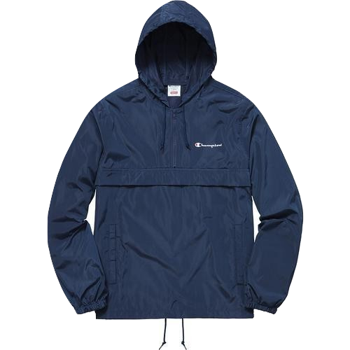 Supreme Champion Half Zip Windbreaker - Navy - Used