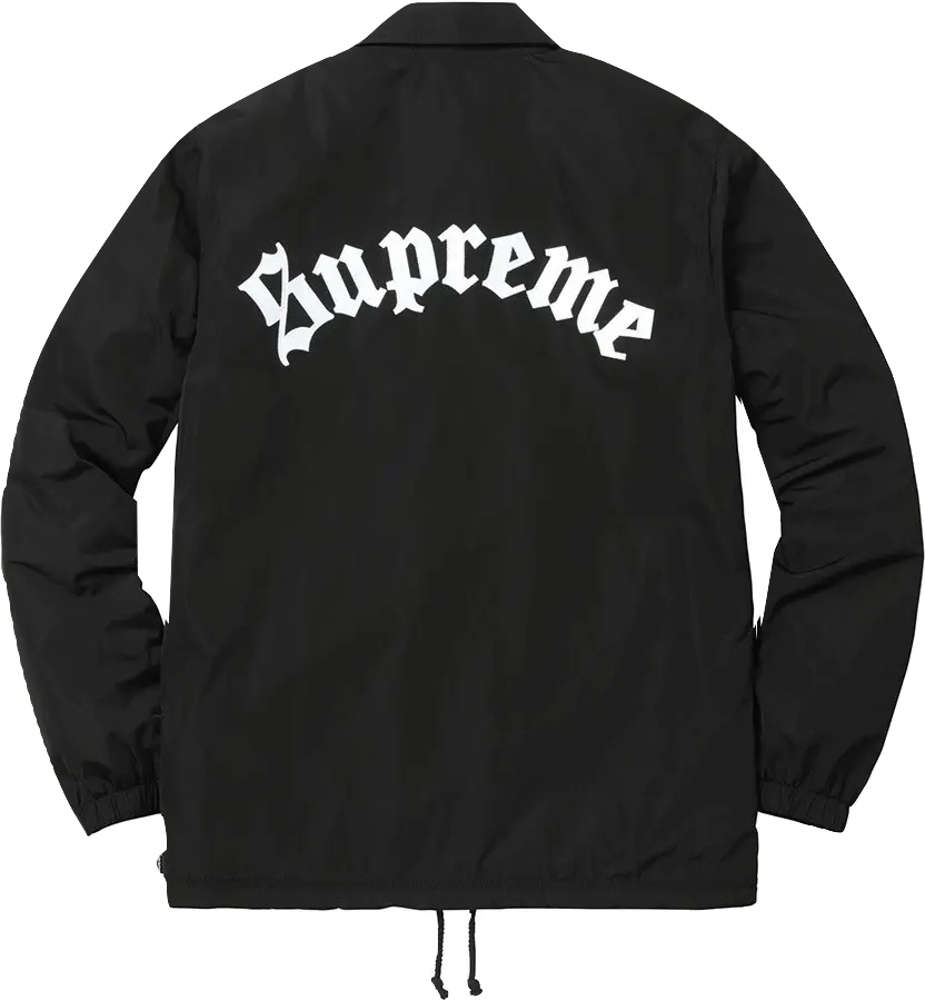 Supreme Old English Coaches Jacket Black Supreme