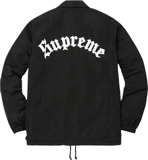 Supreme Old English Coaches Jacket Black -Used Supreme