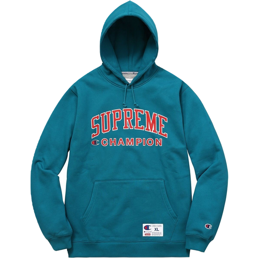 Supreme X Champion Hooded Sweatshirt - Teal