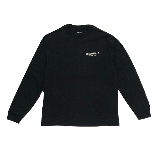 Essential Fear Of God Long Sleeve Photo T-Shirt - Black Essential FOG