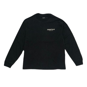 Essential Fear Of God Long Sleeve Photo T-Shirt - Black Essential FOG
