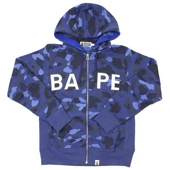 A Bathing Ape Bape Color Camo Zip Up Jacket - Blue Bape