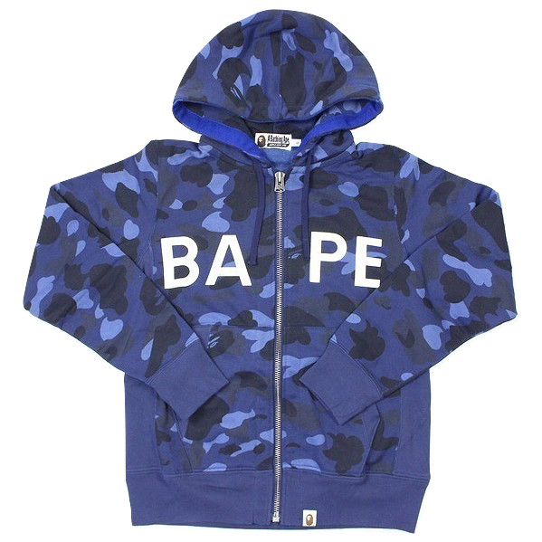 A Bathing Ape Bape Color Camo Zip Up Jacket - Blue
