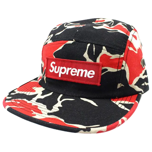 Supreme Tiger Camo Camp Cap - Red - Used Supreme