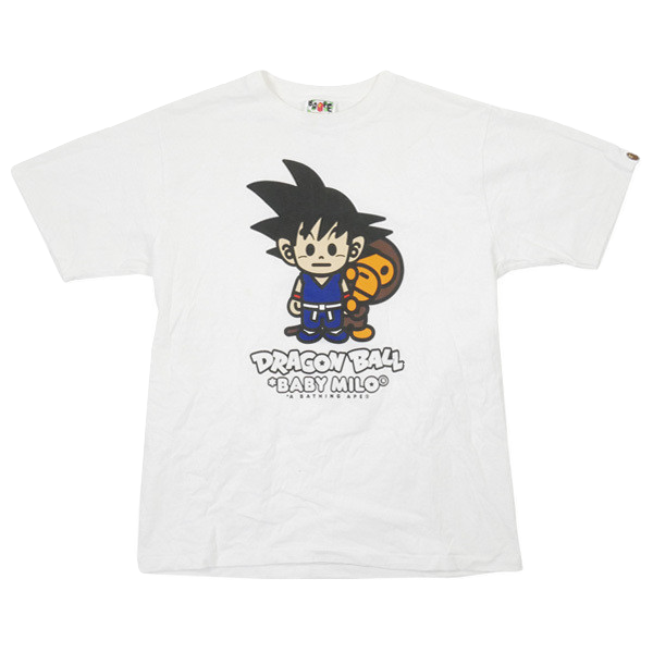 A Bathing Ape Goku x Baby Milo Tee - White - Used