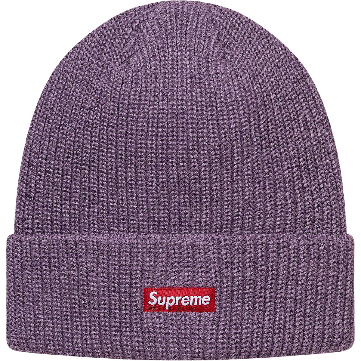 Supreme Heather Loose Gauge Beanie - Heather Purple - Used Supreme