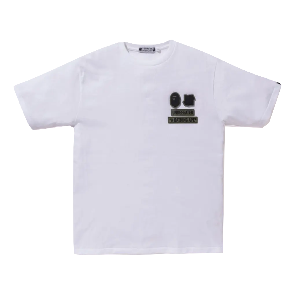 Bape x Undefeated Patch Tee - White Bape