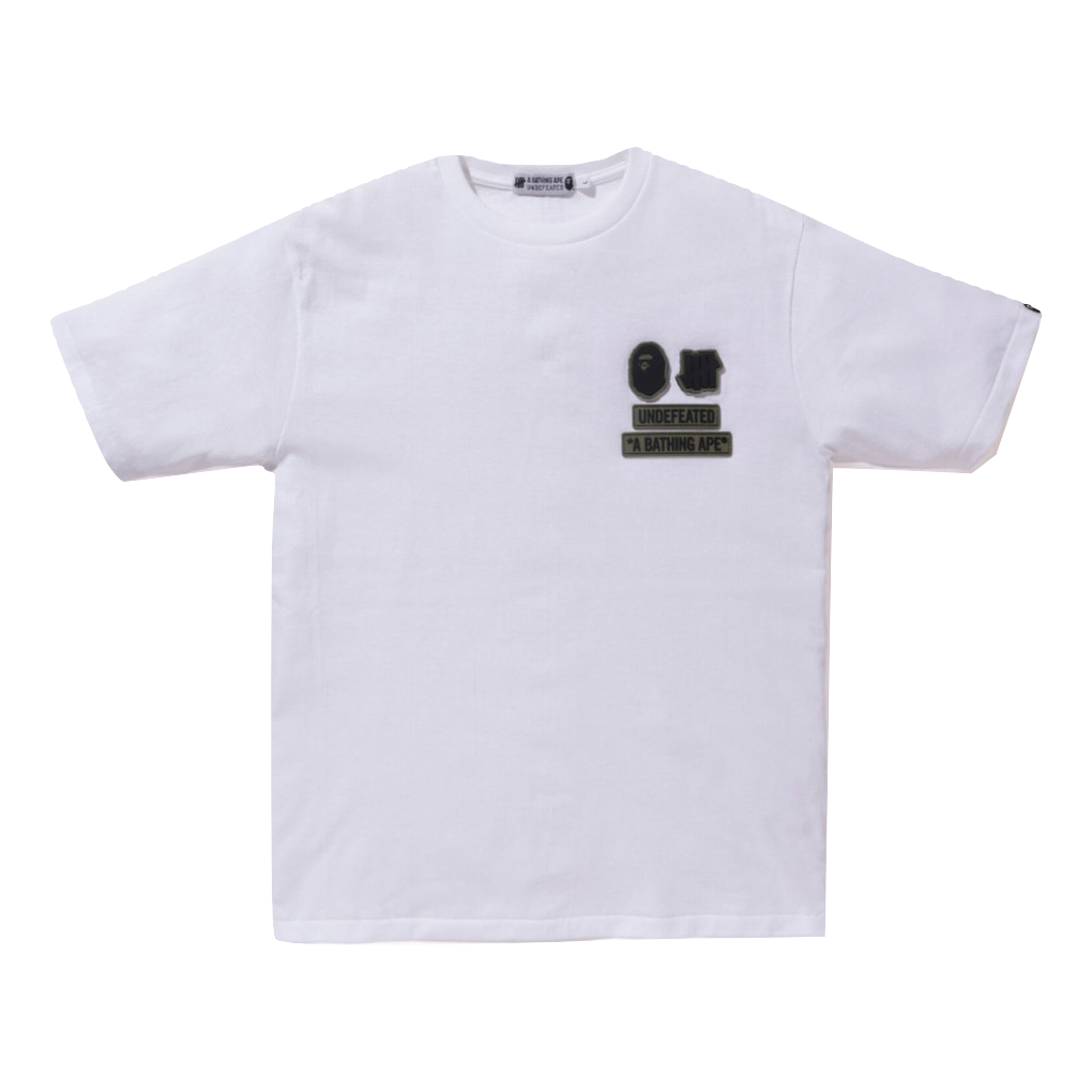 Bape x Undefeated Patch Tee - White