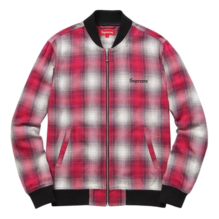 Supreme plaid 2025 bomber jacket