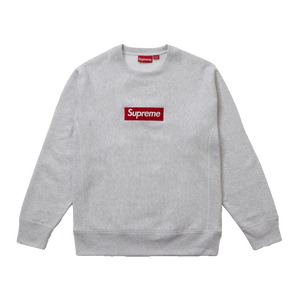 Supreme Box Logo Crewneck Sweatshirt FW18 - Ash Grey - Used