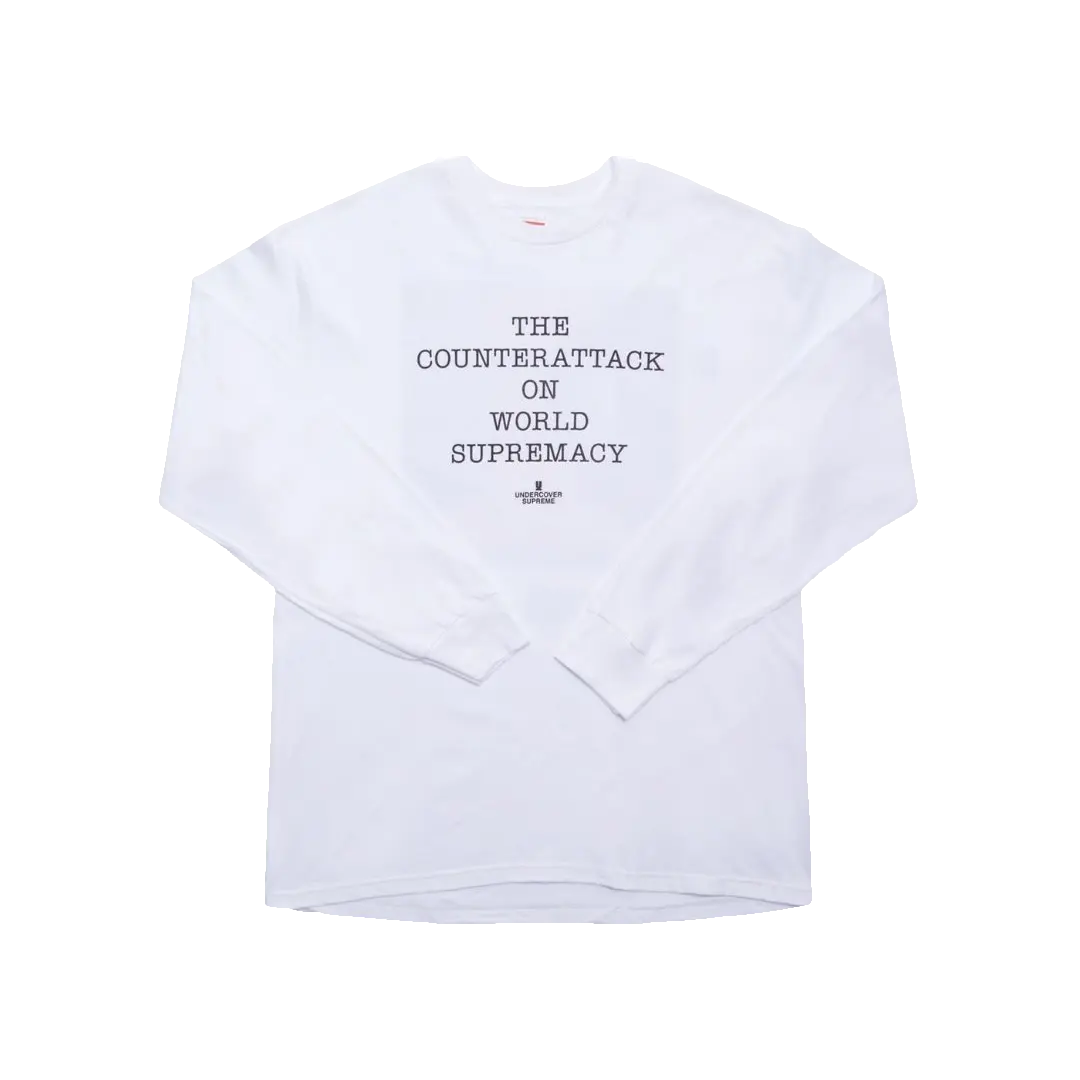 Supreme Undercover/Public Enemy Counterattack L/S Tee - White Supreme