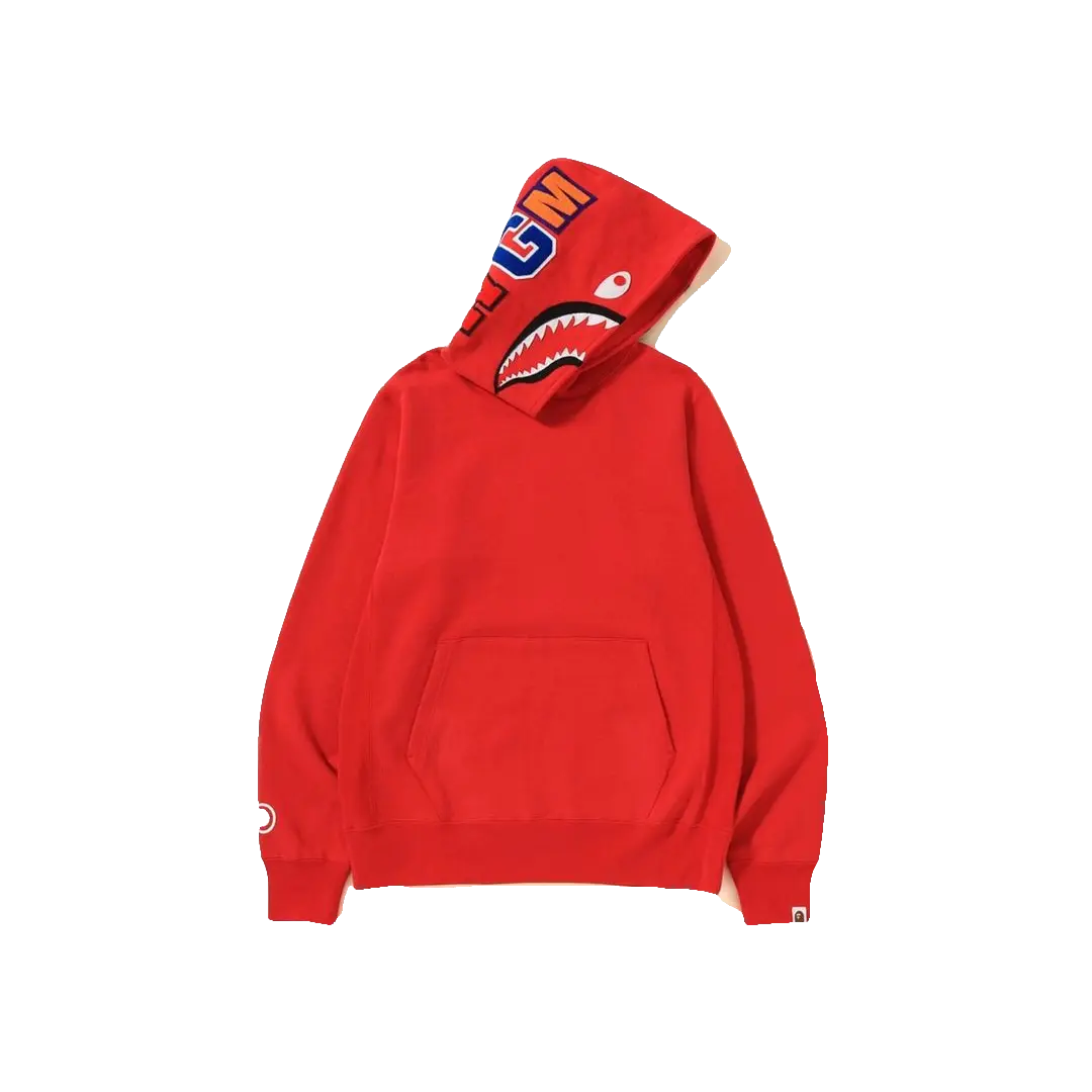 A Bathing Ape Shark Pullover Hoodie - Red Bape