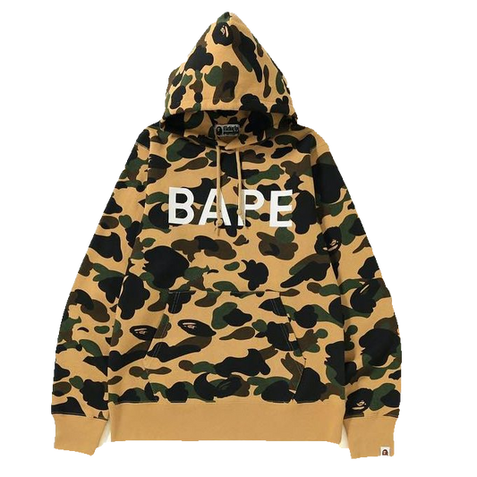 A Bathing Ape 1st Camo Bape Pullover Hoodie - Yellow Camo