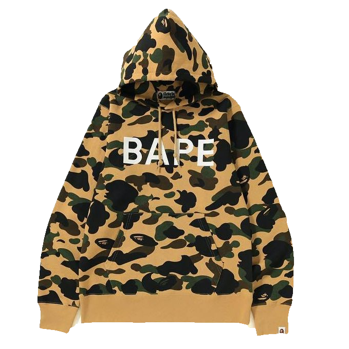 A Bathing Ape 1st Camo Bape Pullover Hoodie - Yellow Camo