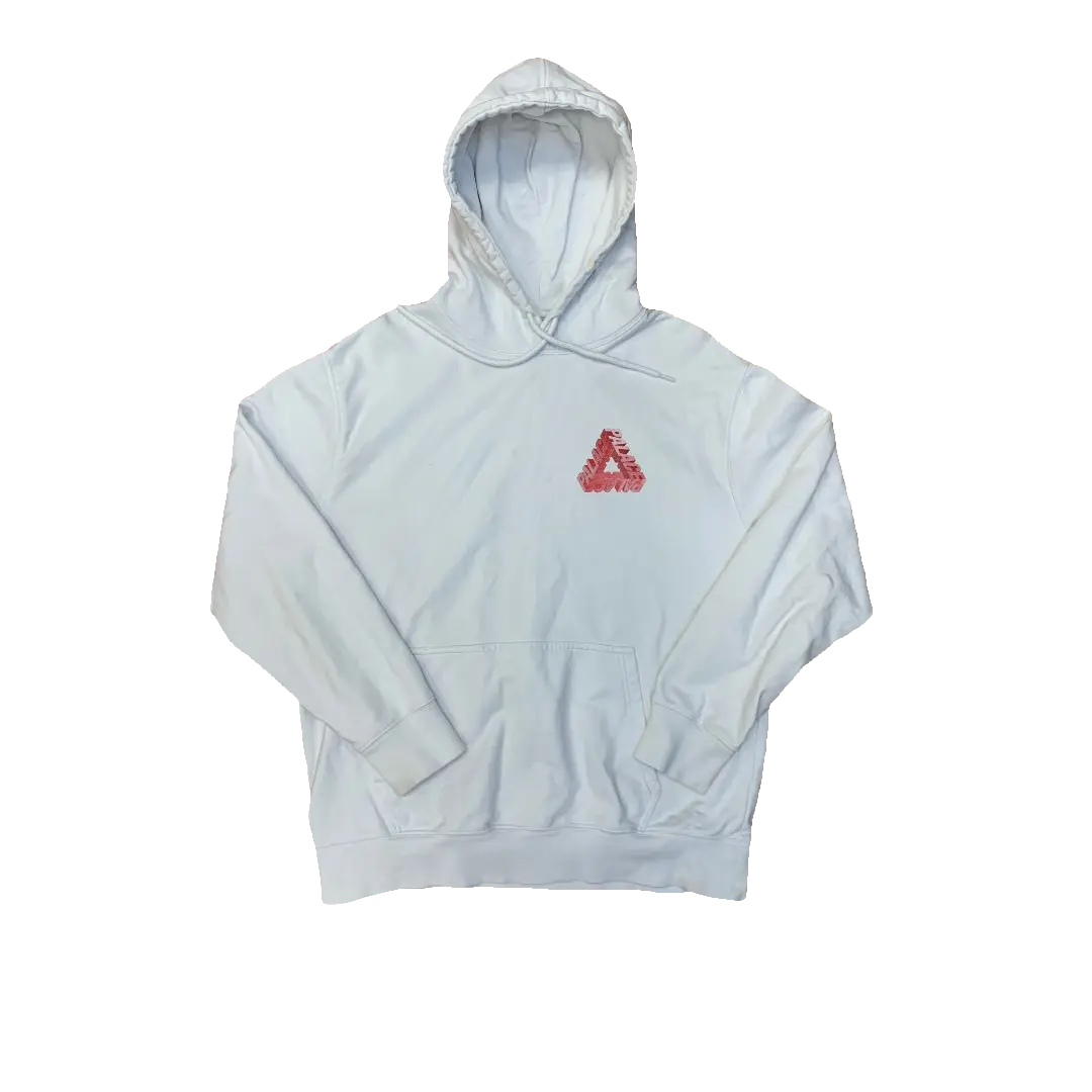 Palace P-3D Tri Ferg Hoodie - White/Red Palace