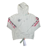 OFF White Diag Stencil Slim Hoodie - White/Pink
