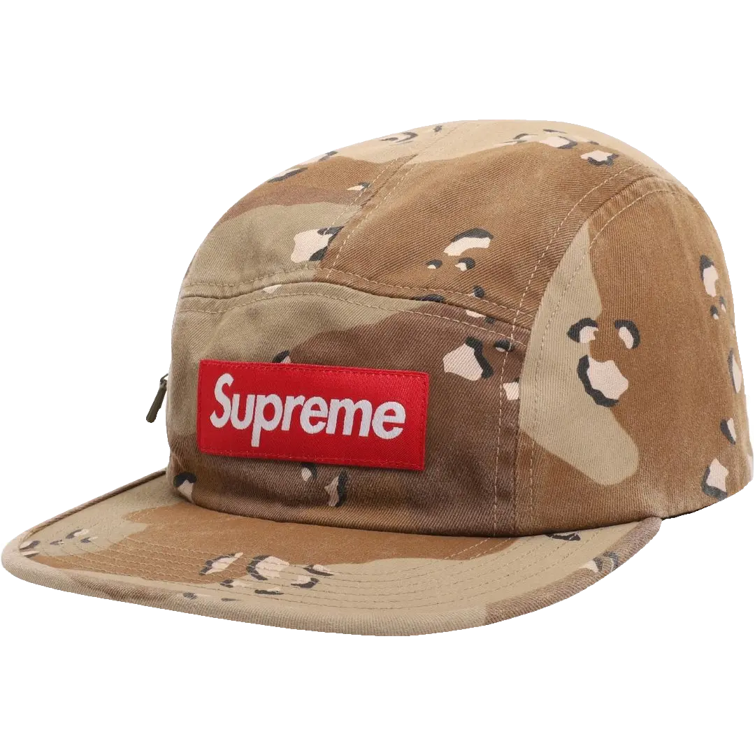 Supreme Side Zip Camp Cap - Desert Camo Supreme