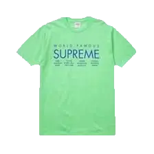 Supreme World Famous Tee - Pale Acid Supreme