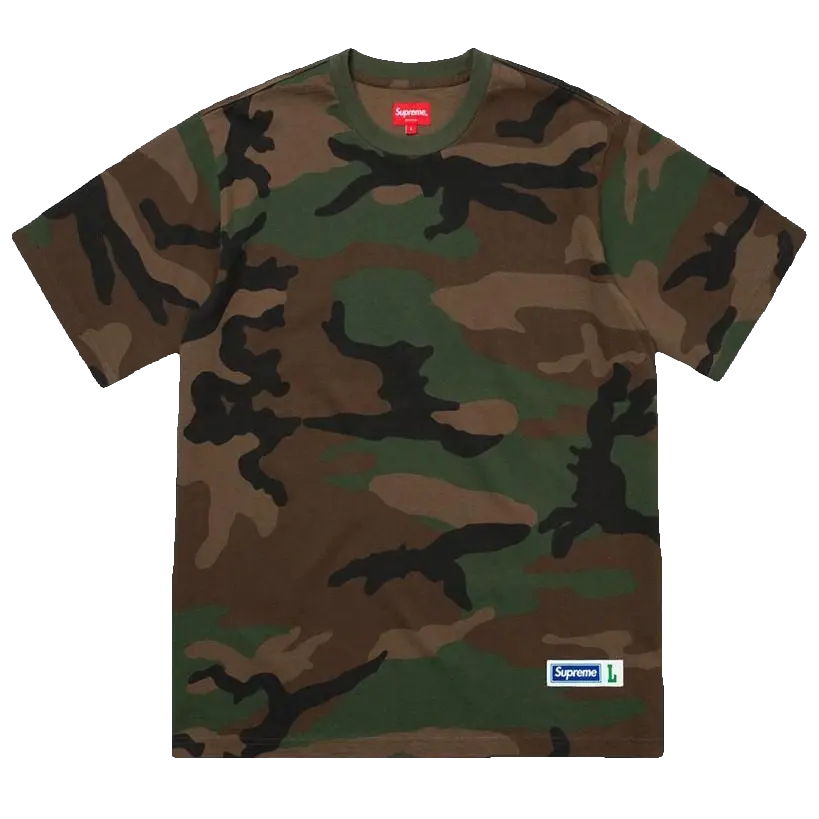 Supreme Athletic Label S/S Top - Woodland Camo Supreme