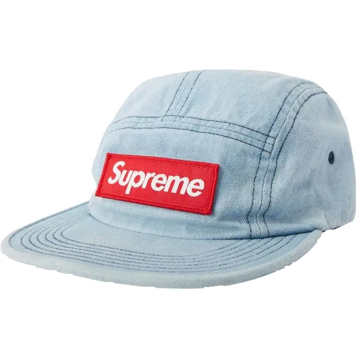 Supreme Washed Chino Twill Camp Cap - Denim - Used Supreme