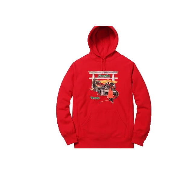 Supreme Barrington Levy Jah Life Shaolin Temple Hoodie - Red