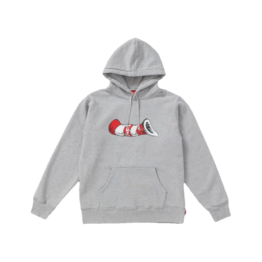 Supreme/Dr.Seuss Cat In The Hat Hooded Sweatshirt - Heather Grey - Used