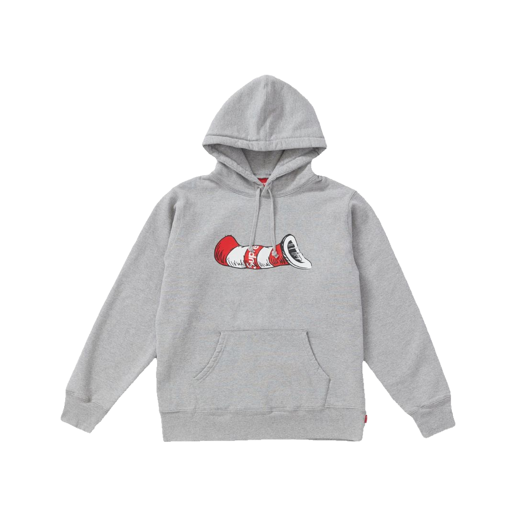 Supreme/Dr.Seuss Cat In The Hat Hooded Sweatshirt - Heather Grey - Used