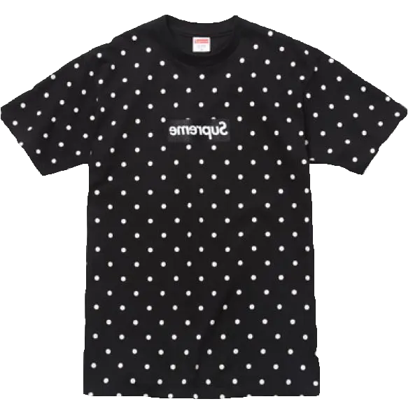Supreme x CDG (Comme Des Garcons) Polka Dot Tee - Black Supreme