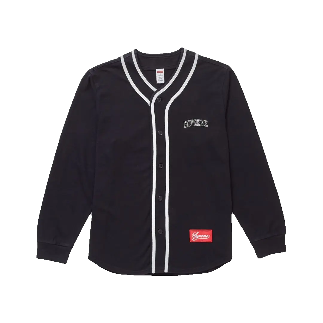 Supreme Color Blocked Baseball Top - Black Supreme