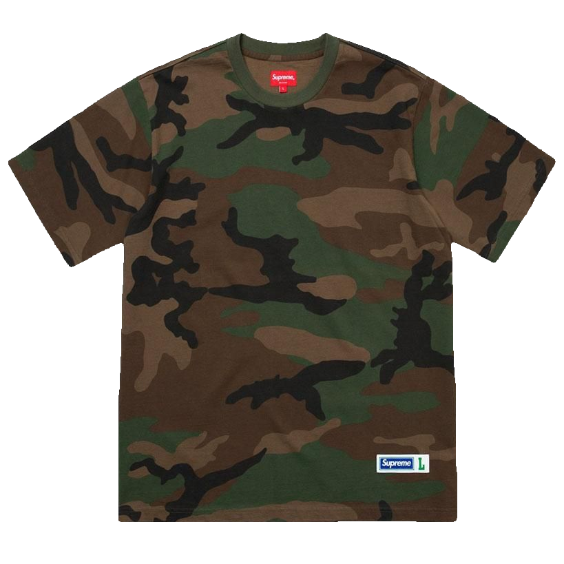 Supreme Athletic Label S/S Top - Woodland Camo - Used
