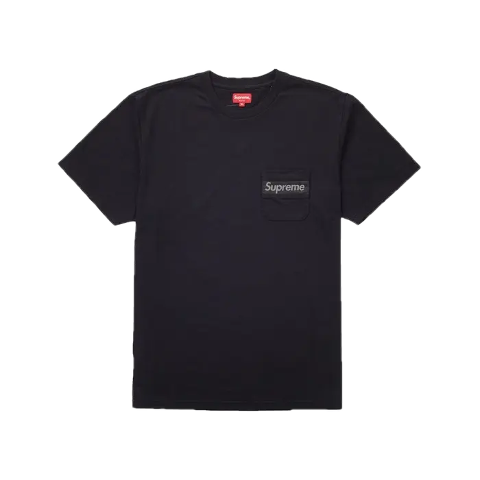 Supreme Mesh Stripe Pocket Tee - Black Supreme