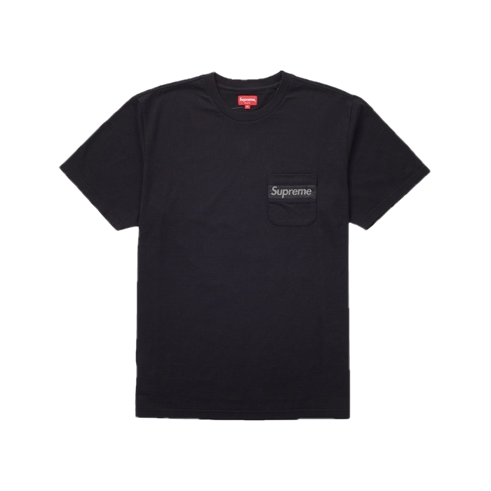 Supreme Mesh Stripe Pocket Tee - Black