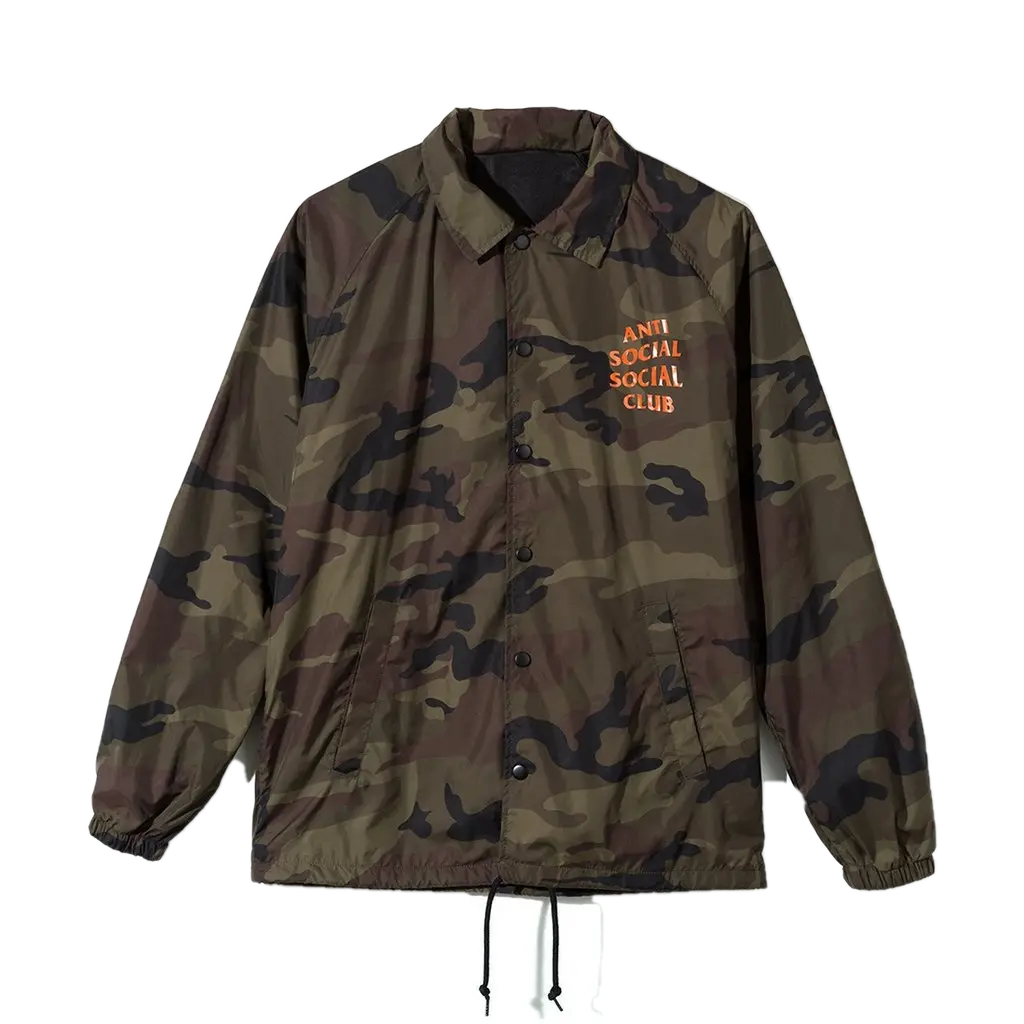 Anti Social Social Club Camo Coaches Jacket - Camo - Used Anti Social Social Club
