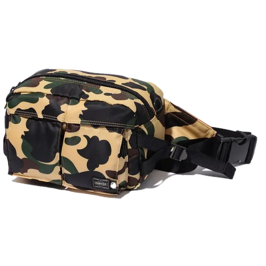 A Bathing Ape x Porter 1st Camo Waist Bag - Yellow Camo Bape