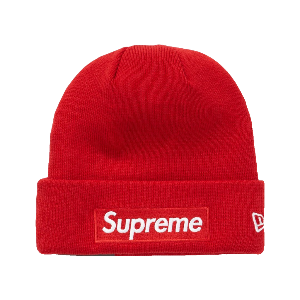 Supreme New Era Box Logo Beanie FW18 - Red - Used