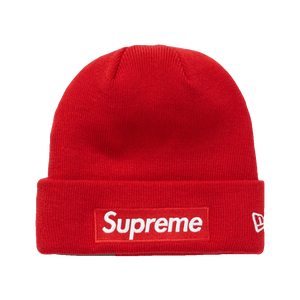 Supreme New Era Box Logo Beanie FW18 - Red - Used