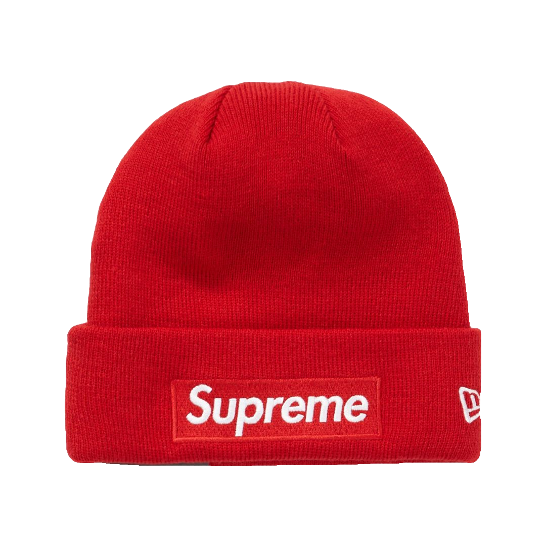 Supreme New Era Box Logo Beanie FW18 - Red - Used