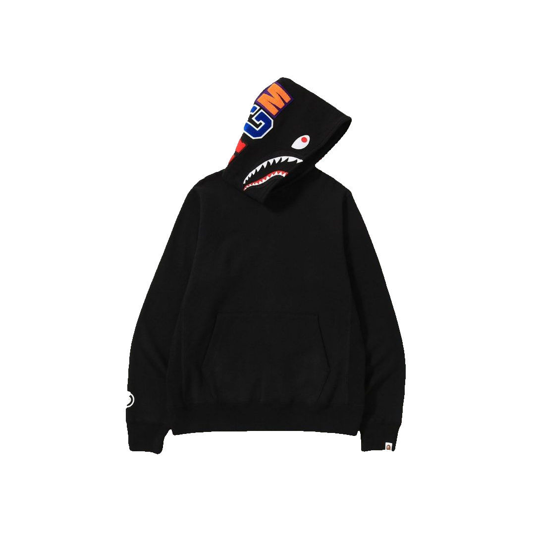 A Bathing Ape Shark Pullover Hoodie - Black - Used