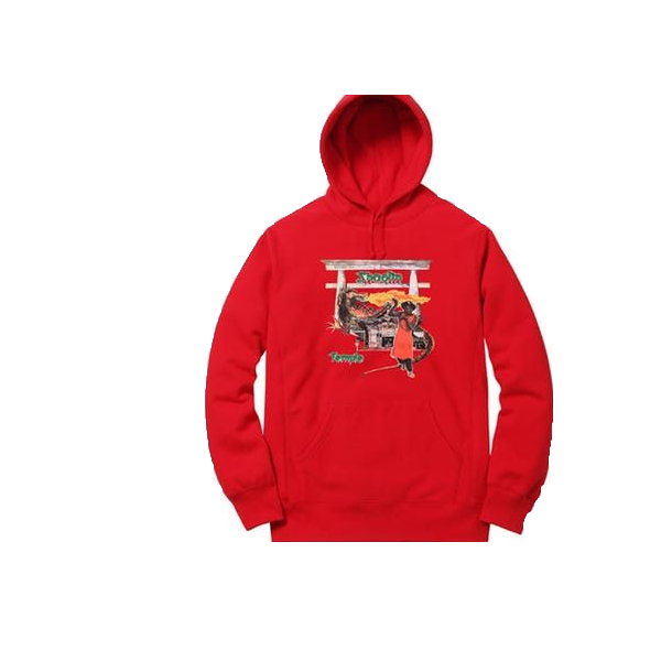 Supreme Barrington Levy Jah Life Shaolin Temple Hoodie - Red - Used