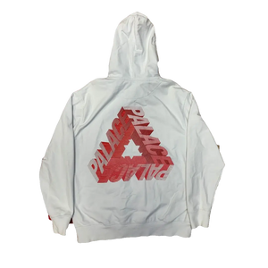 Palace P-3D Tri Ferg Hoodie - White/Red Palace