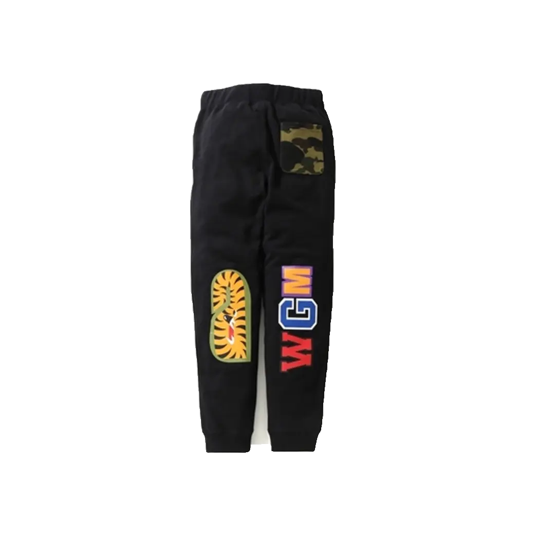 Bape Shark Slim Sweat Pants - Black Bape