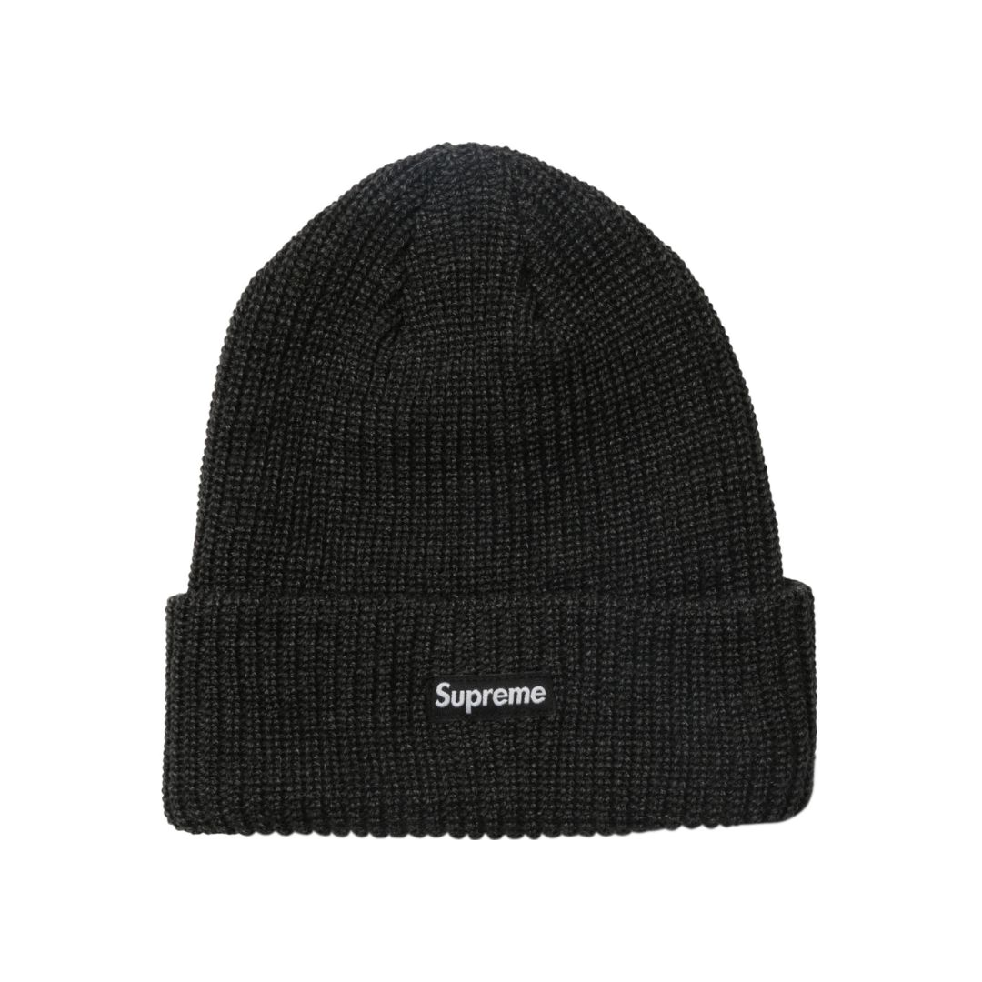 Supreme Heather Loose Gauge Beanie - Heather Black