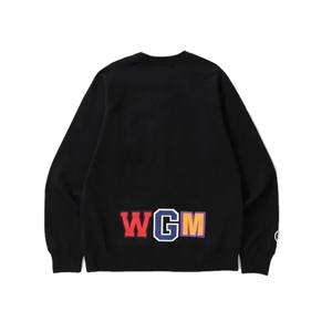 A Bathing Ape Shark Metal Zip Crewneck - Black Bape