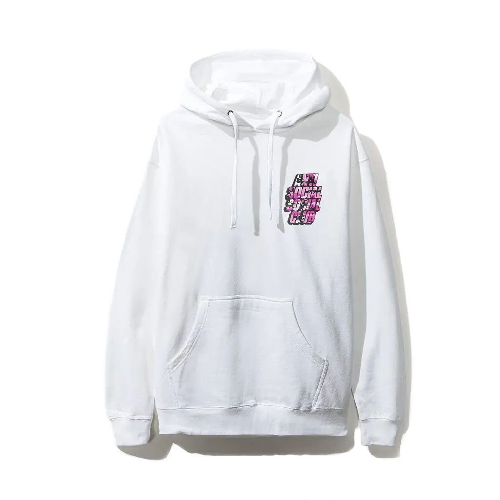 Anti Social Social Club Blocked Camo Logo Hoodie - White Anti Social Social Club