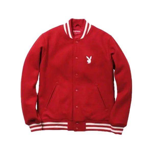 Supreme x Playboy Varsity Wool Jacket SS11 - Red Supreme