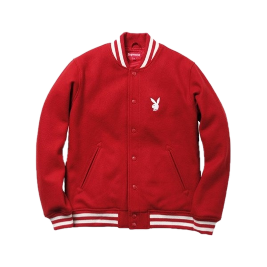 Supreme x Playboy Varsity Wool Jacket SS11 - Red